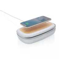   Sterilizator UV-C cu incarcator wireless 5W, 21MAR2789, 20.4x12.6x4.3 cm, XD, ABS, Bambus, Gri