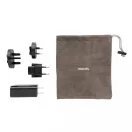 Adaptor priza, Philips, 21OCT0349, 10 x 3 x 10 cm, ABS, Negru