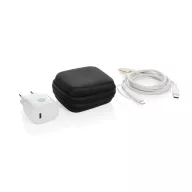  Adaptor priza pentru calatorii, 2410E23242, Everestus, 8.5 x 7 x 4.5 cm, Policarbonat, Negru
