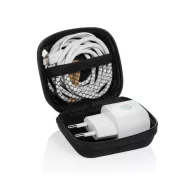   Adaptor priza pentru calatorii, 2410E23242, Everestus, 8.5 x 7 x 4.5 cm, Policarbonat, Negru