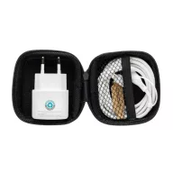   Adaptor priza pentru calatorii, 2410E23242, Everestus, 8.5 x 7 x 4.5 cm, Policarbonat, Negru