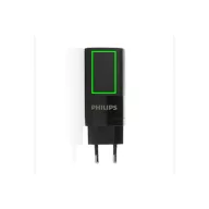   Incarcator de perete usb ultra fast 65W, 2401E16314, Philips, 2.5x7x4.3 cm, ABS, Negru
