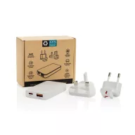   Adaptor cu conectori universali, Everestus, 2610E18086, 65 W, USB-A, USB-C, 8.4x4.6x1.5 cm, ABS, Alb