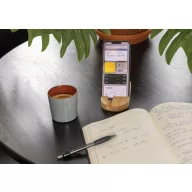   Suport de telefon si tableta, Everestus, 18SEP3496, 17x7.5x1.5 cm, Bambus, Maro