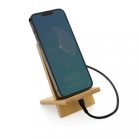 Suport telefon, de birou, Everestus, 42FEB231512, 8x8.9x12.4 cm, Bambus, Maro