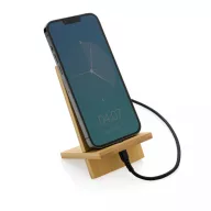   Suport telefon, de birou, Everestus, 42FEB231512, 8x8.9x12.4 cm, Bambus, Maro