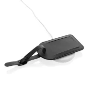   Eticheta bagaj cu localizare, Everestus, 2610E17414, 6.6x1.7x11 cm, Poliuretan, Negru