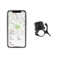   Claxon bicicleta cu tehnologie Find My, 2502E15883, Everestus, 4 x 5 x 6 cm, ABS, Negru