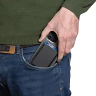   Suport magnetic pentru telefon cu portcard, 2410E24484, Swiss Peak, 6.6 x 1 x 10 cm, Poliuretan, Negru