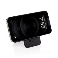   Suport magnetic pentru telefon cu portcard, 2410E24484, Swiss Peak, 6.6 x 1 x 10 cm, Poliuretan, Negru