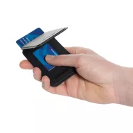   Suport magnetic pentru telefon cu portcard, 2410E24484, Swiss Peak, 6.6 x 1 x 10 cm, Poliuretan, Negru
