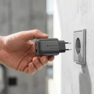   Adaptor Urban Vitamin, 2610E18093, 100 W, USB-A, USB-C, 8.6x3.5x3.5 cm, Policarbonat, Negru