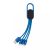 Cablu 4-in-1 cu clip carabina, 18x3x1 cm, Everestus, 20SEP0155, ABS, Plastic, Albastru