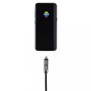 3-in-1 retractable cable, black ABS black