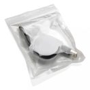3-in-1 retractable cable, black ABS black