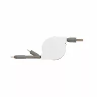   Cablu de incarcare 3-in-1 retractabil, Everestus, RE, abs, tpu, alb