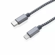   Cablu conector impletit 3-in-1, Everestus, BD, nylon, aluminiu, gri