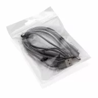   Cablu conector impletit 3-in-1, Everestus, BD, nylon, aluminiu, gri