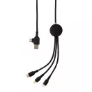 Cablu 6-in-1 light up logo, 21MAR1368, 120x2x1 cm, Everestus, ABS, Nylon, Negru