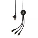 Cablu 6-in-1 light up logo, 21MAR1368, 120x2x1 cm, Everestus, ABS, Nylon, Negru