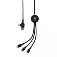   Cablu 6-in-1 light up logo, 21MAR1368, 120x2x1 cm, Everestus, ABS, Nylon, Negru
