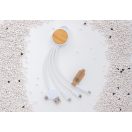 Cablu 6-in-1, Everestus, 18SEP2522, 16x3x2 cm, TPE, Bambus, Alb