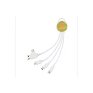   Cablu 6-in-1, Everestus, 18SEP2522, 16x3x2 cm, TPE, Bambus, Alb