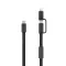 Cablu de incarcare, XD, 2610E17623, 60 W, 120x9x3 cm, Plastic, rPET, Negru