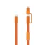 Cablu de incarcare, XD, 2610E17626, 60 W, 120x9x3 cm, Plastic, rPET, Portocaliu