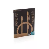   Cablu de incarcare, XD, 2610E17626, 60 W, 120x9x3 cm, Plastic, rPET, Portocaliu