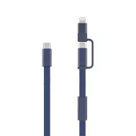   Cablu de incarcare, XD, 2610E17624, 60 W, 120x9x3 cm, Plastic, rPET, Albastru