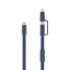 Cablu de incarcare, XD, 2610E17624, 60 W, 120x9x3 cm, Plastic, rPET, Albastru