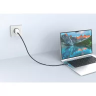   Cablu de incarcare, XD, 2610E17624, 60 W, 120x9x3 cm, Plastic, rPET, Albastru