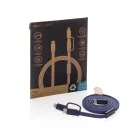 Cablu de incarcare, XD, 2610E17624, 60 W, 120x9x3 cm, Plastic, rPET, Albastru