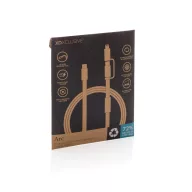   Cablu de incarcare, XD, 2610E17624, 60 W, 120x9x3 cm, Plastic, rPET, Albastru