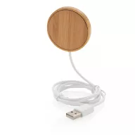  Incarcator wireless magnetic 10W, 21MAR2206, 0.8xØ 6.3 cm, Everestus, Bambus, Natur