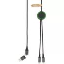 Cablu de incarcare 4-in-1, 2502E14506, XD, 300 x 3.4 x 1 cm, Aluminiu, Gri