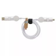   Cablu de incarcare 6-in-1 45W, Urban Vitamin, 42FEB230376, 120xØ0.4 cm, Poliester, TPE, Alb