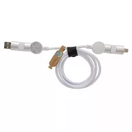   Cablu de incarcare 6-in-1 45W, Urban Vitamin, 42FEB230376, 120xØ0.4 cm, Poliester, TPE, Alb