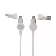   Cablu de incarcare 6-in-1 45W, Urban Vitamin, 42FEB230376, 120xØ0.4 cm, Poliester, TPE, Alb