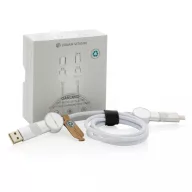   Cablu de incarcare 6-in-1 45W, Urban Vitamin, 42FEB230376, 120xØ0.4 cm, Poliester, TPE, Alb