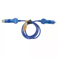   Cablu de incarcare 6-in-1 45W, Urban Vitamin, 42FEB230375, 120xØ0.4 cm, Poliester, TPE, Albastru