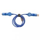 Cablu de incarcare 6-in-1 45W, Urban Vitamin, 42FEB230375, 120xØ0.4 cm, Poliester, TPE, Albastru