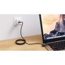 Cablu de incarcare, 2410E22308, Urban Vitamin, 125 x 3.9 x 0.8 cm, Plastic, Negru