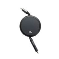   Cablu retractabil 2-in-1, XD, 2601E14746, 1.5xØ6 cm, ABS, Termoplastic, Negru