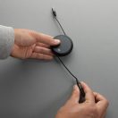 Cablu retractabil 2-in-1, XD, 2601E14746, 1.5xØ6 cm, ABS, Termoplastic, Negru