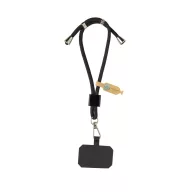   Lanyard pentru telefon, 2509E17031, Everestus, 27x0.6x0.6 cm, Poliester, Zinc, Negru