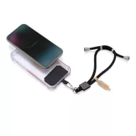   Lanyard pentru telefon, 2509E17031, Everestus, 27x0.6x0.6 cm, Poliester, Zinc, Negru