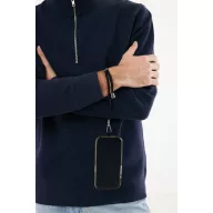   Lanyard pentru telefon, 2509E17031, Everestus, 27x0.6x0.6 cm, Poliester, Zinc, Negru