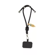   Lanyard pentru telefon, 2509E17031, Everestus, 27x0.6x0.6 cm, Poliester, Zinc, Negru